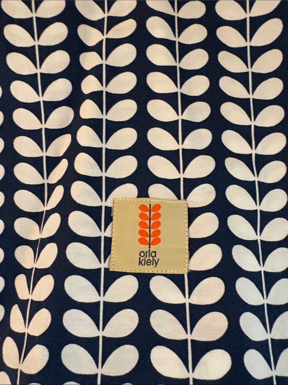 Orla Kiely Tiny Stem Navy & White Queen Bedding Set-EUC - Picture 4 of 11